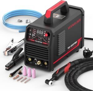 YESWELDER Poste a Souder TIG avec Impulsion 205Amp Grand ecran LED, 230V ARCDC TIGPULSE TIG 3 en 1, Machine a souder TIG, Amorcage