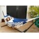 ANYOO Hamac de Jardin Exterieur Coton Hamac a Pampilles Macrame avec Sangles d'arbre, Hamac Compact Portable avec Sac de Transport p