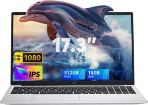 ACEMAGIC 17.3 Inch Laptop PC Laptop 16GB DDR4 512GB SSD Extension 2TB 4 Cores N-97 (up to 3.6 GHz) Capacity 6000 mAh 3 x USB3.2 BT5.