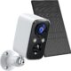 Caméra WiFi extérieure FOAOOD solaire, nuit couleur, PIR