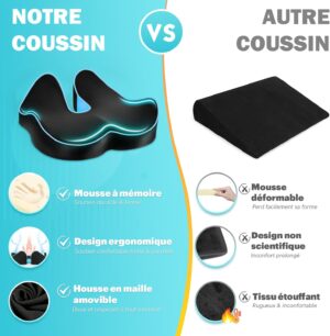 Coussin coccyx POOTACK chaise bureau ergonomique soulage