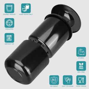 71jMh75BARL._AC_SL1500_.jpg Seau à glace isotherme Kurtzy noir 4 L avec couvercle