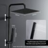 Gorbach Rainfall Shower Column without Tap Stainless Steel Adjustable Wall Mounted Shower Set Rain System with Rain Shower Head, She
