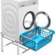 Socle de machine a laver 40cm renforce avec tablette, chassis en acier entierement soude donc extremement stable, pieds soudes sur t