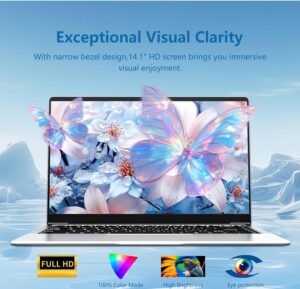 71jjyUiTybL._AC_SL1500_.jpg rumlawn Celeron N4000 Laptop, 14.1 Inch Laptop, Graphics Card UHD 600, 6GB RAM, 256GB SSD (Expand to 1TB), Laptop Win115000mAhTF C