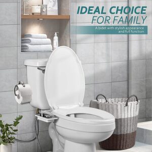 71jrG1svi5L._AC_SL1500_.jpg Samodra Pulverisateur Bidet non electrique avec double buses retractables autonettoyantes - Nettoyage avant et arriere - Bouton pous