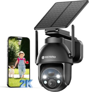 71k-seRJ54L._AC_SL1500_.jpg Caméra surveillance solaire WiFi 2K YESYAMO 360° PTZ