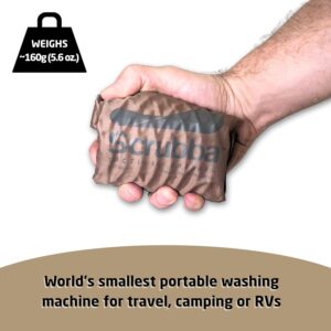 Scrubba Sac Lave-Linge Portatif 2.0 - Sac Etanche Dessorage pour le Voyage, Camping, Randonnee - Essentiel pour Faire Sa Lessive Pe
