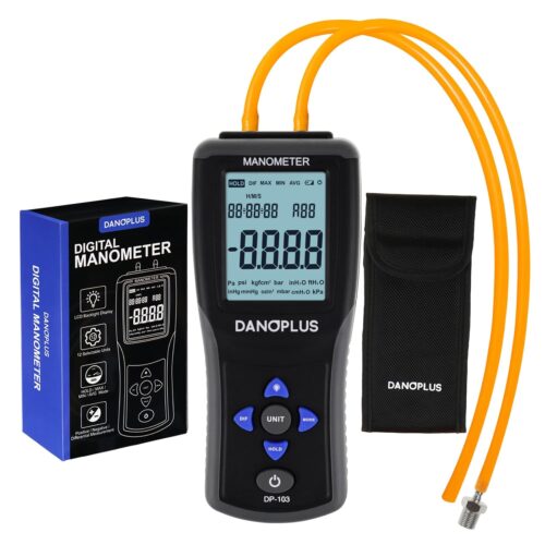 Digital Gas Pressure Tester HVAC Differential Pressure Gauge with Backlight Data Logging Function