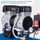 Scheppach Air Compressor HC26Si Ultra-Quiet Air Compressor 24 L Tank Working Pressure 8 Bar 1100 W 230 V Suction Capacit