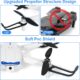 Drone pour Enfant avec Camera 1080P HD, Drone Quadricoptere FPV WiFi Telecommande, Mode sans Tete, Maintien d'Altitude, 360Flips, C