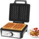 Aigostar Gaufrier pour 2 Gaufres Belges, 1600W, Plaques Profondes Antiadhesives, 20,2x17,2x2 cm, Gauffrier avec Temperature Reglable