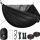 NATUREFUN Hamac de Camping avec Moustiquaire Capacite de Charge de 300kg, (290 x 140 cm) Nylon Parachute Respirant, sechage Rapide