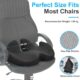 Ajiteogy Coussin de Bureau en Mousse memoire - Ergonomique et Respirant pour Un Confort prolonge - Housse Amovible et Lavable - Noir