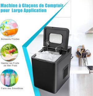 Machine à glaçons COSTWAY 15 kg/24h, prête en 6 min