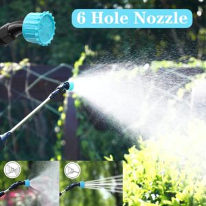 DOUBFIVSY Pulverisateur Electrique de Jardin avec 3 Buses et 5M de Tuyau, USB Rechargeable, Protection des Plantes, Desherbage et La