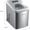 Frigidaire 26 LBS Per Day Portable Compact Ice Maker Stainless Steel Medium Size Ice Maker