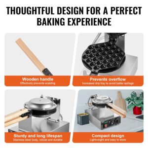 Gaufrier à bulles VEVOR 1400W inox rotatif 180° antiadhésif