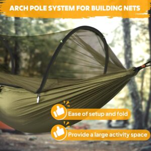 NATUREFUN Hamac de camping ultra-leger Hamac en filet anti-moustiques Capacite de charge de 300 kg, nylon de parachute respirant a
