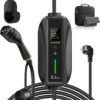 SYNCWIRE Electric Car Charger 7.5 m Type 2 Cable 68101316A Adjustable Electric Current, Schuko Plug Charging Station Wallbox P