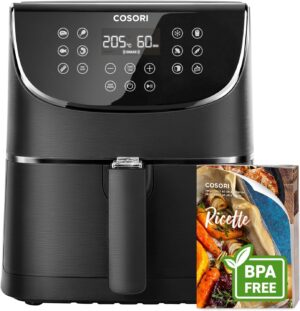 COSORI Air Fryer 5.5L, Oil Free Fryer 1700W, Reduce Energy 55, Air Fryer with 13 Functions 205C Max and 60 Min,Crispy and Tender M