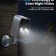 Caméra WiFi extérieure FOAOOD solaire, nuit couleur, PIR
