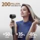webeauty 5 en 1 Brosse Soufflante Air Styler, 110 000 RPM Seche-cheveux Ionique Haute Vitesse, sechage rapide, avec boucleur a