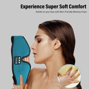 Morelax Masque de Sommeil avec Ecouteurs Bluetooth, Masque de Nuit 3D Sans Fil, Casque Audio Bluetooth, Masque pour les yeux pour do
