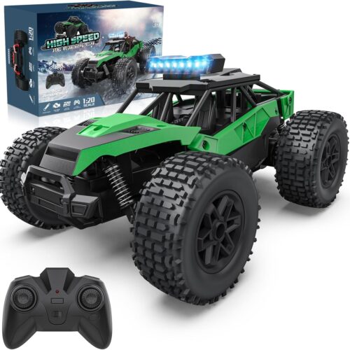 Voiture Telecommandee Tout Terrain, 1:20 Voiture de Course Radiocommandee 2.4Ghz RC Camion Telecommande Rechargeable Monster Truck J
