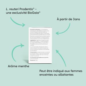 BioGaia Prodentis Pastilles Probiotiques Bucco-Dentaire Equilibre de la Flore Buccale Complement Alimentaire Contient L. Reute