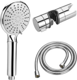 Pommeau de douche QIWODE 5 modes 1,5 m pour barre 18-25 mm