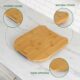 PUERSI Planche Coulissante pour Thermomix TM6TM5, 2e Generation, Planche Support pour Thermomix, Bambou Bois PlateauSlider avec Ro