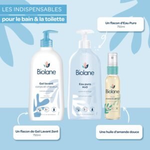 Kit naissance Biolane - 216 lingettes, gel lavant, liniment