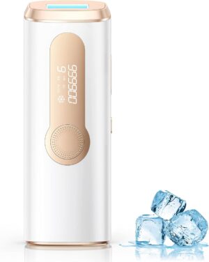 Haarlosy Epilateur Lumiere Pulsee avec Indolore Refroidissement, 3 en 1 HRSCRA IPL Epilateur Laser pour AissellesMaillotCorps,