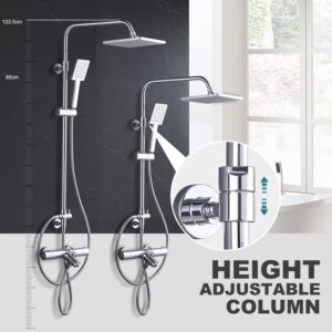Colonne de douche thermostatique ARCORA inox 304 85-123 cm
