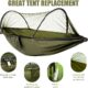 GLOSKIN Hamac de Camping, Hamac de Voyage Ultra-Leger 270 140 cm,Hamac Moustiquaire, Hamac Robuste et Durable avec Sac de Rangemen