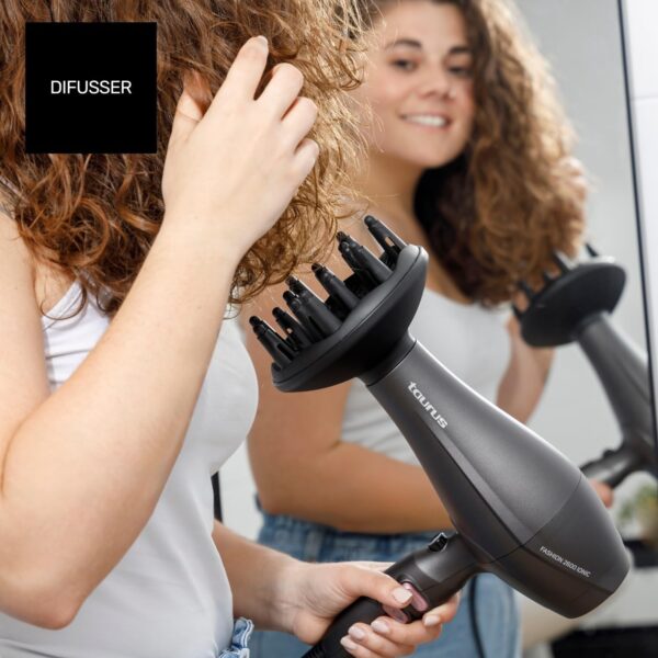 Taurus - Seche-cheveux Fashion 2600 Ionic 2600W Moteur AC 6 reglages vitessetemperature Ionic Care Air froid Concentrateu