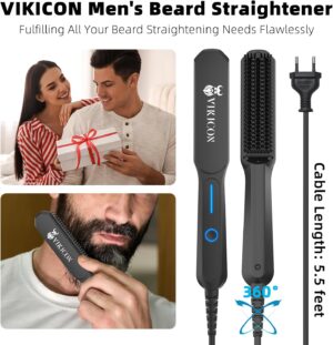 Lisseur barbe VIKICON mini - ions négatifs, 3 températures