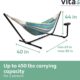 Hamac sur pied Vita5 2 pers toile coton, support solide