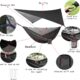 Ensemble de hamac de Camping Portable, hamac Double Simple, moustiquaire, Tente Pare-Pluie, lit Suspendu en Tissu Parachute Haute re