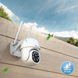 Caméra de surveillance PTZ extérieure Ctronics 1080p