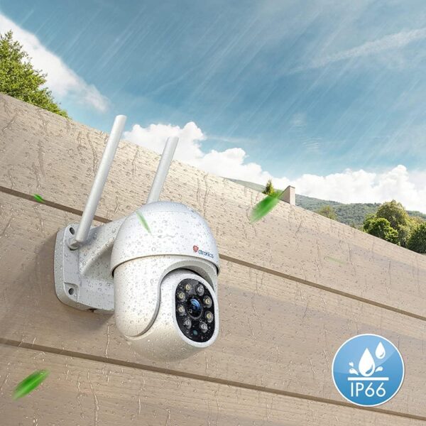 Ctronics PTZ Outdoor WiFi Surveillance Camera 1080P IP Camera Human Detection Automatic Tracking Pan 355 Tilt 90 Audio Bidirection