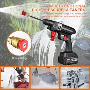 71p0vNtMt2L._AC_SL1001_.jpg Nettoyeur Haute Pression sans Fil, Pistolet a Eau Portable avec 5m Tuyau, Nettoyeur Haute Pression sur Batterie, Pot en Mousse, Adap
