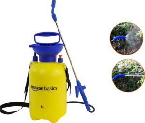 Amazon Basics Pulverisateur a pression avec mecanisme de declenchement verrouillable, 5 litres