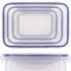 SIKITUT Boite Alimentaire Plastique, Lot de 8 Boites de Conservation Hermetiques, Conteneur Alimentaire avec Couvercles Hermetiques,
