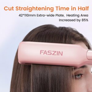 71pozjwfXhL._AC_SL1500_.jpg Faszin Lisseur Cheveux Plaque Large 42mm Professionnel, Plaques en Titane avec Ions Negatifs, Chauffage Rapide en 30s, Affichage Tem