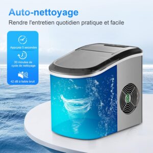 Machine à glaçons RELAX4LIFE autonettoyante 12 kg/24h