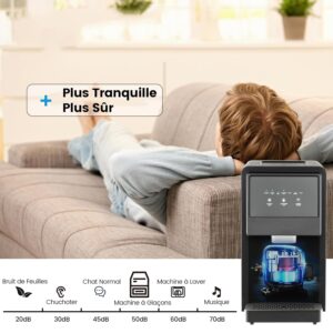 Machine à glaçon GOPLUS 27 kg/24h inox auto-nettoyage