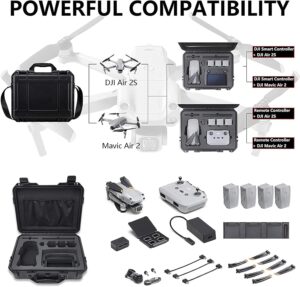 Mallette professionnelle etanche pour drone DJI Air 2s et Mavic Air 2 - Accessoires compatibles avec les manettes DJI RC Pro