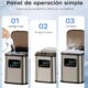 Machine à glaçons acier inoxydable, écran LED, 2 tailles